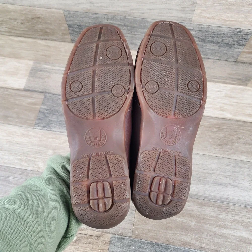 Mephisto Edlef Mens Loafer Sz 7 Moccasin Dark Brown Genuine Leather Slip-On Shoe